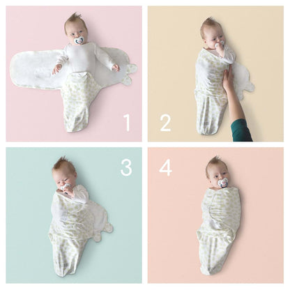 Bunny Palm Organic Cotton Swaddle Blanket Set With Matching Hat (photo 3)
