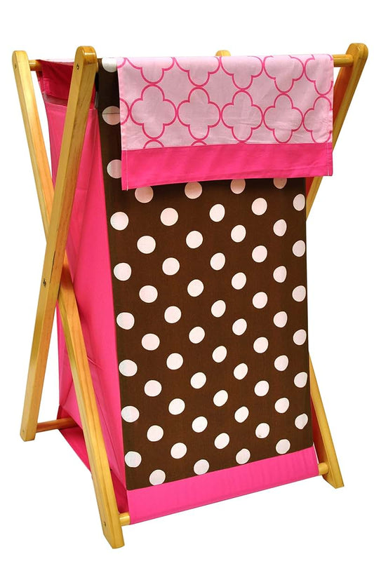 Bacati Butterflies and Lady Bug Pink and Chocolate Hamper