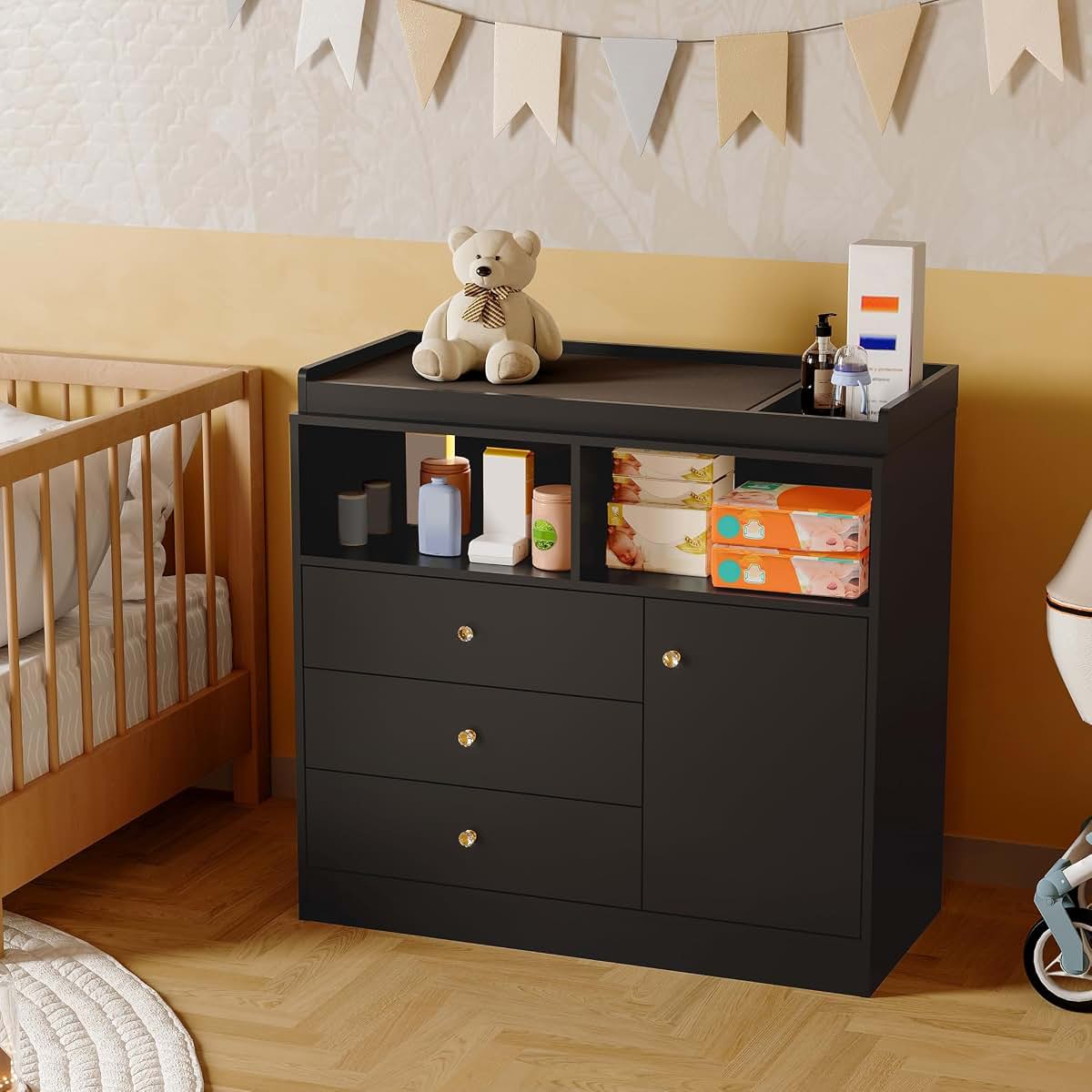 Jojoka Baby Changing Table With Storage And Removable Top (photo 2)