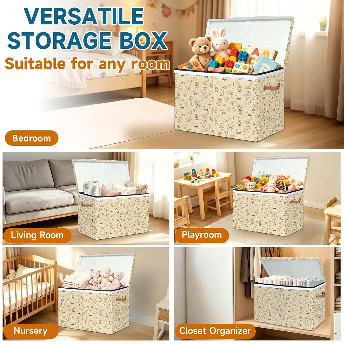 Dondixel Goose Wildflower Large Toys Box with Lid (photo 4)