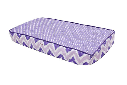Bacati Purple and Polka Dots and Zig Zag Quilted Changing Pad Cover