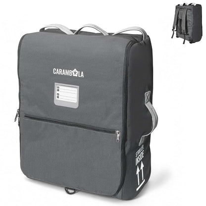 Carambola Stroller Bag For Uppababy Minu With Backpack Straps And Wheels In Pale Gray