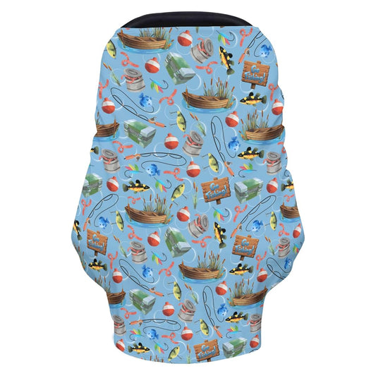 Cstdyfrv Gone Fishing Baby Car Seats Covers Lake Boats Fishing Car Canopy Breastfeeding Cover Summer Camping Adventure
