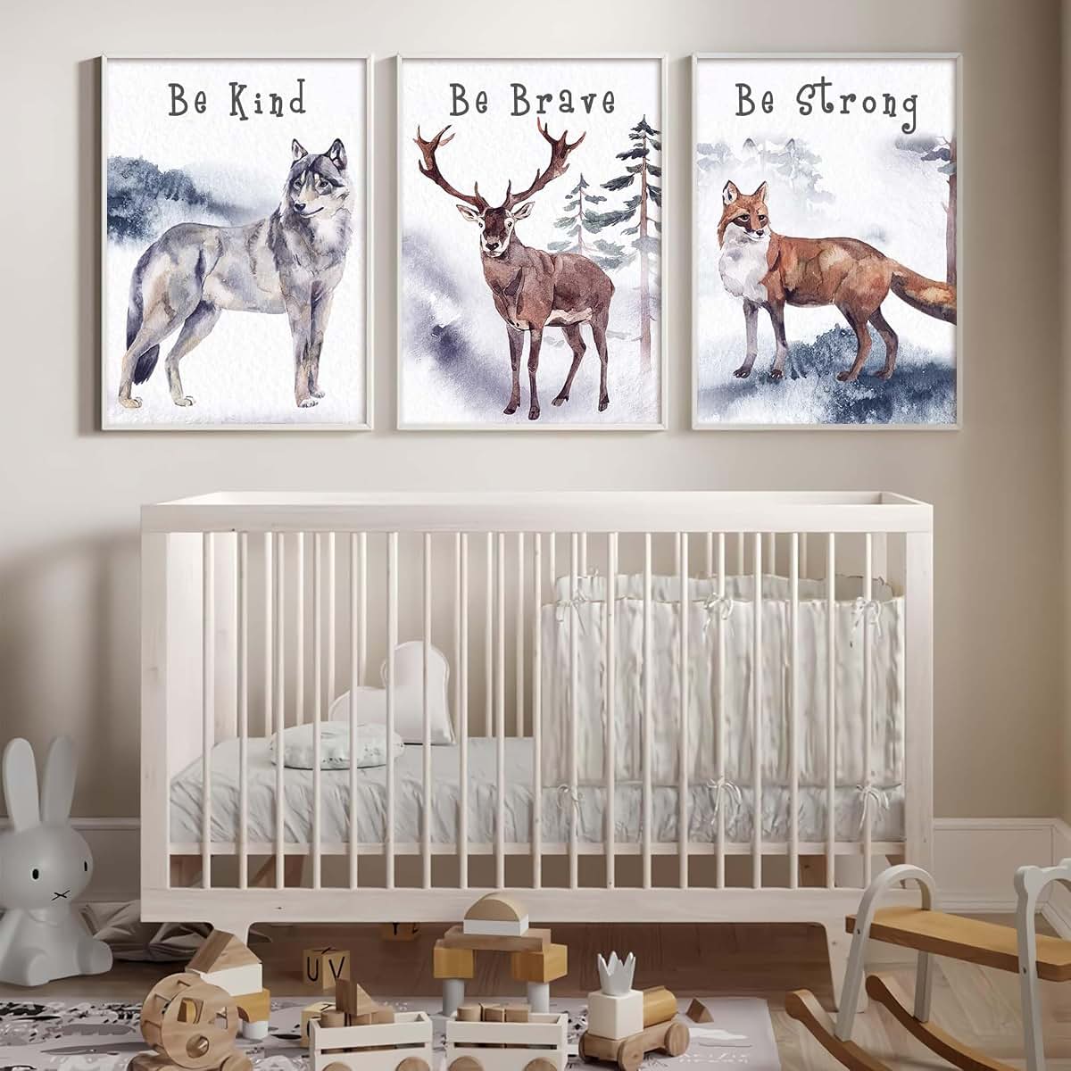 MDPrints Global 2 Pcs Baby Crib Bedding Set for Boys and Girls, Newborn Infant & Toddler Nursery Bed Set Decor, Canvas (photo 3)