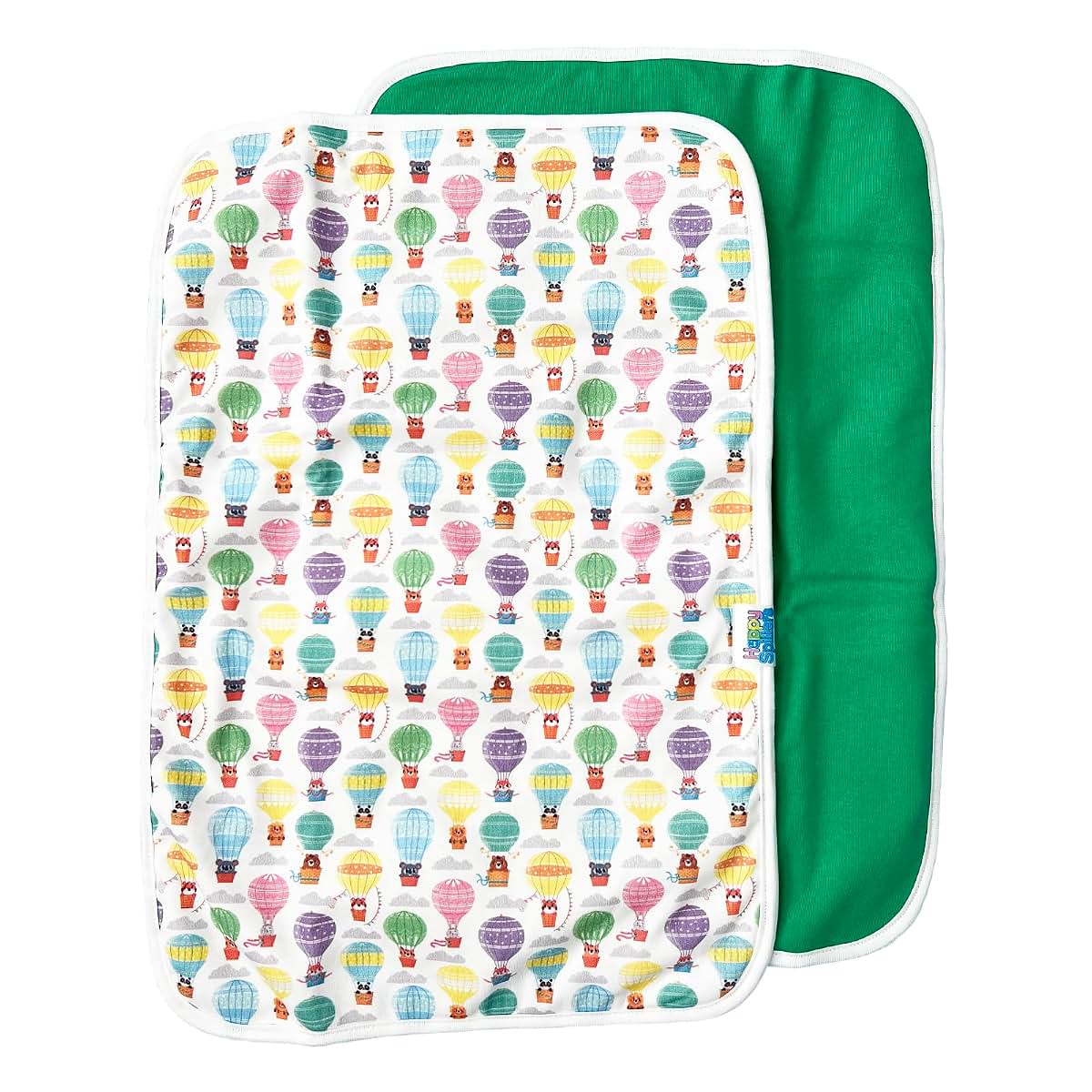 Happy Spitters Club Burp Cloths | Extra-Wide 4-Layer Cotton (2 Pack)