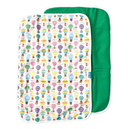 Happy Spitters Club Burp Cloths | Extra-Wide 4-Layer Cotton (2 Pack)
