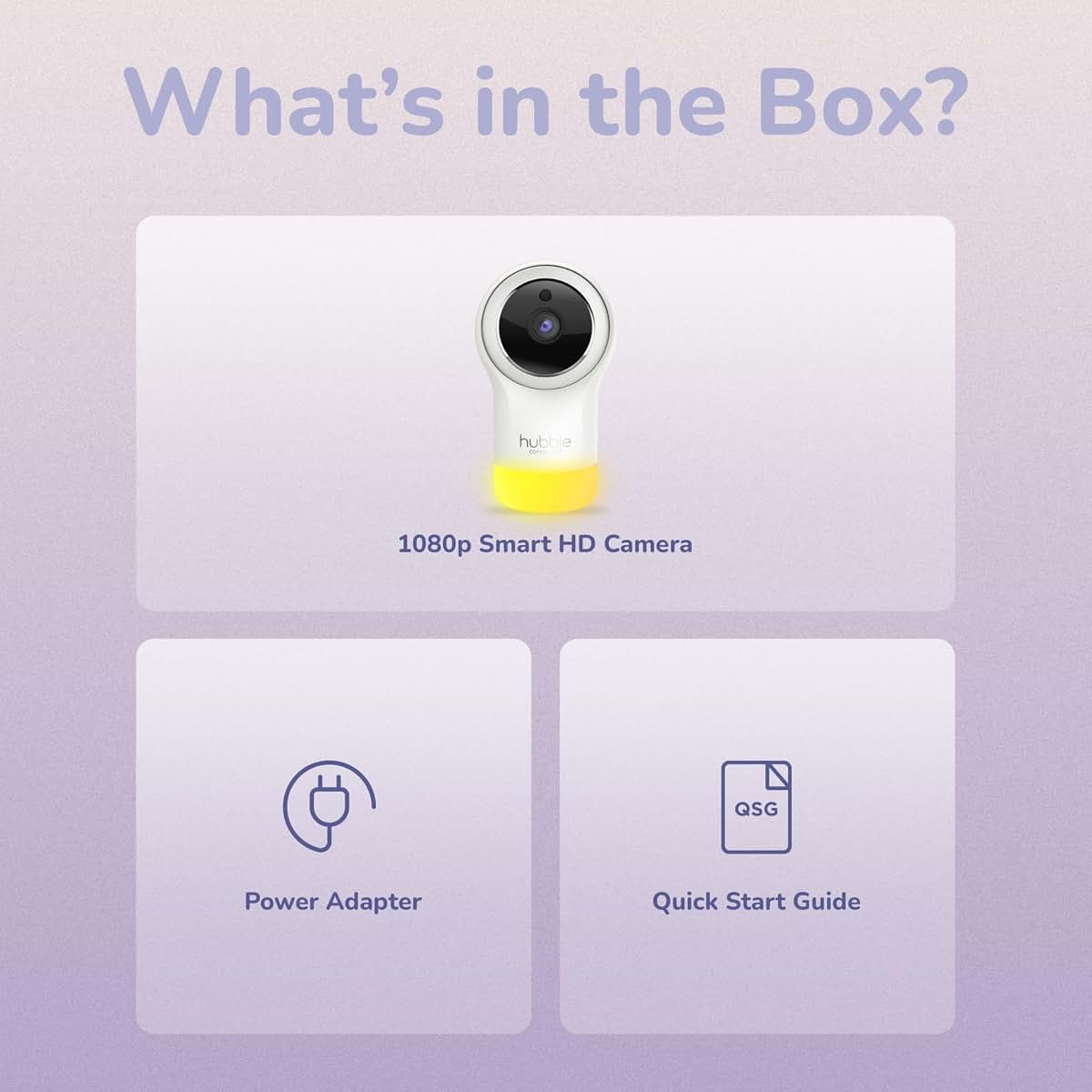Hubble Connected Nursery Pal Glow Smart Wi-Fi Baby Monitor with HD Camera and Night Light