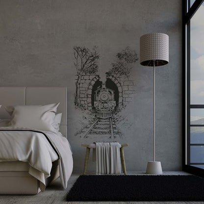 All Things Valuable Vintage Train Silhouette Wall Decal (photo 2)