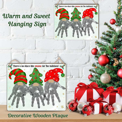 Trumpetic Gnome DIY Christmas Handprint Footprint Art
