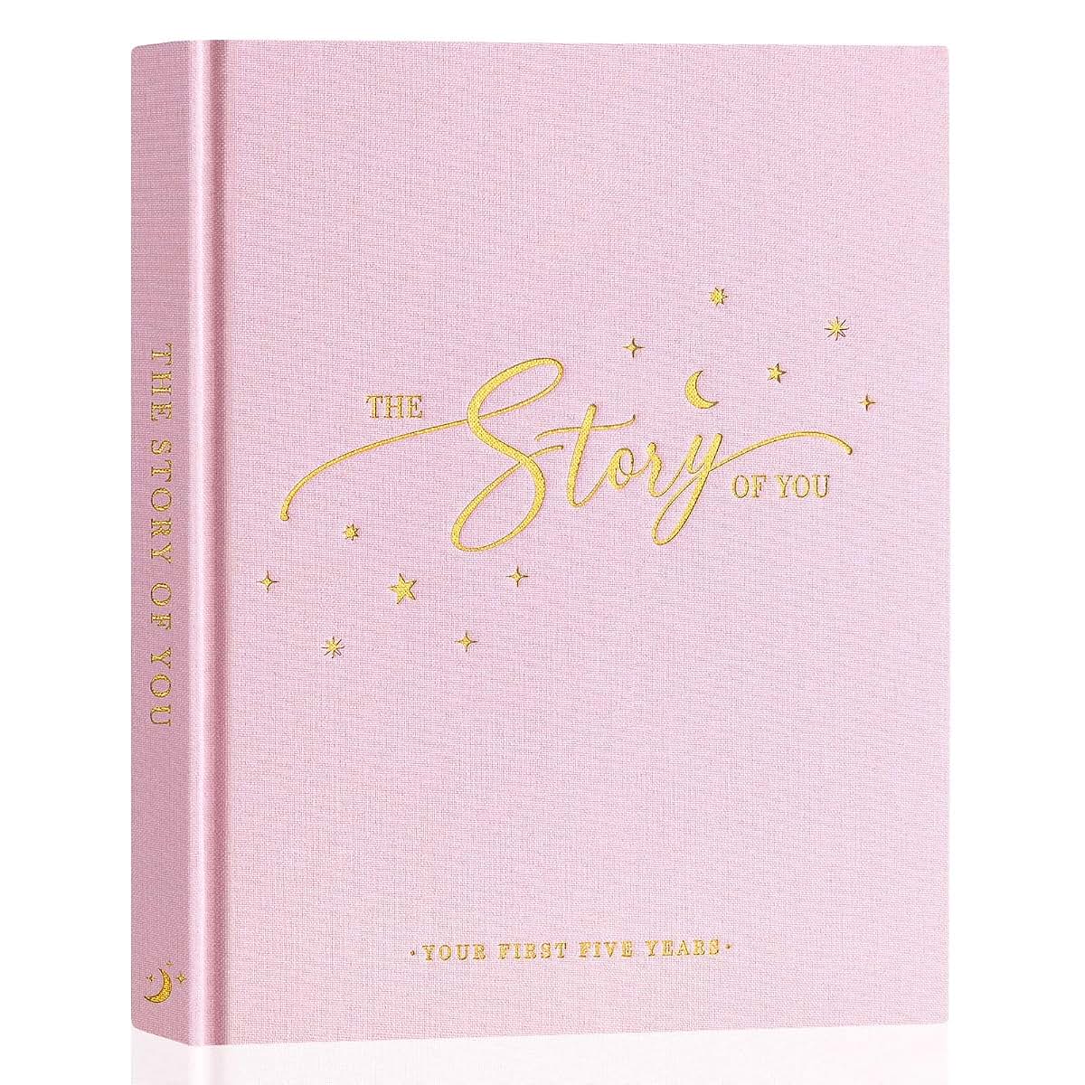 Lanpn Baby Memory Book - Linen Keepsake Journal for First 5 Years