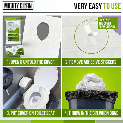 Mighty Clean Extra Large Disposable Toilet Seat Covers