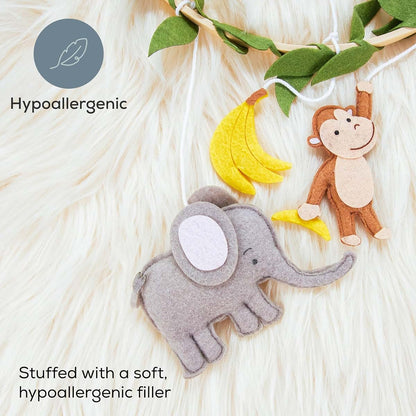 First Landings Jungle Baby Mobile For Crib, Gender Neutral Nursery Decor