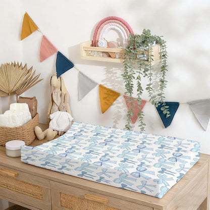 Tewrnvioc Dirty Blue Changing Pad Cover