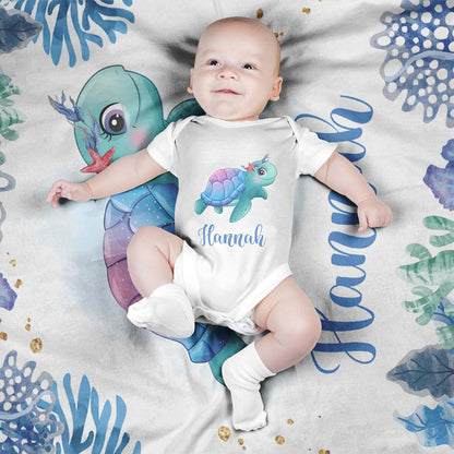 Voz Personalized Baby Blankets with Name, Customized Baby Blankets for Girls- Bear Baby Blanket, Best Gift for Baby (photo 3)