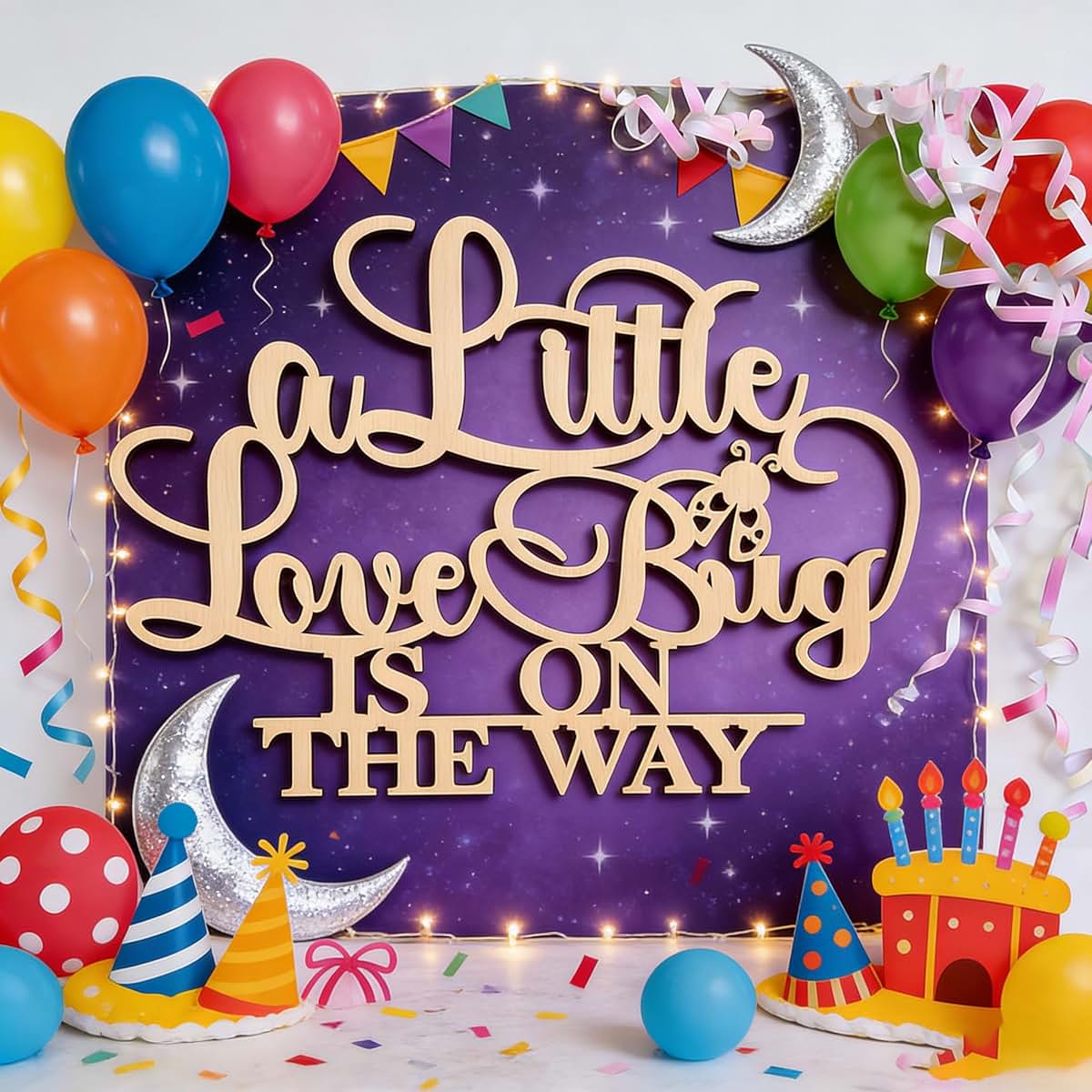 Qwtowfm Little Love Bug Baby Shower Sign