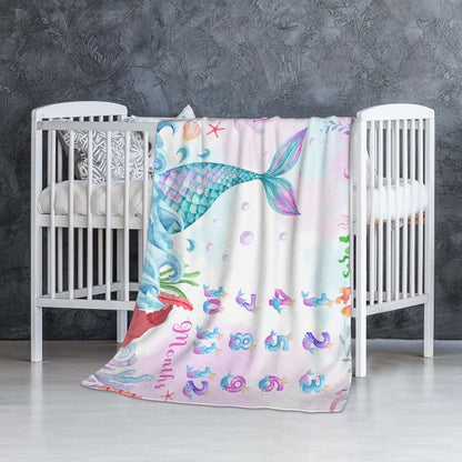 Mermaid Tail Baby Blanket for Newborns and Swaddle Use