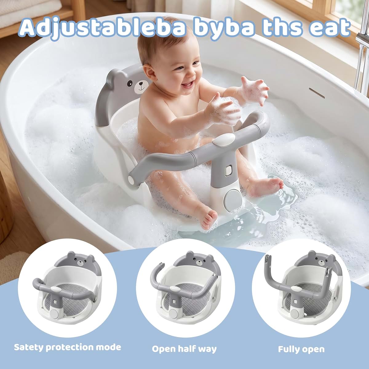 Baby Bath Seat Support Chair for Toddlers 6 Months to 24 Months