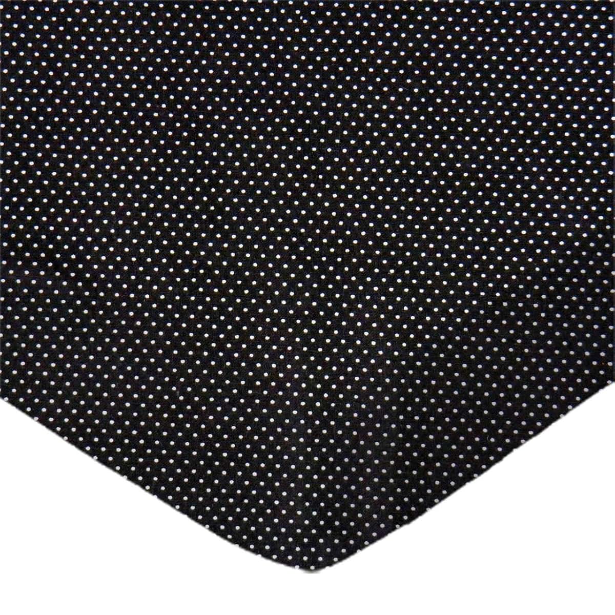 SheetWorld Fitted Pack N Play Playard Sheet 36x36, 100% Cotton Woven, Pindots Black, Made in USA