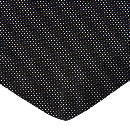 SheetWorld Fitted Pack N Play Playard Sheet 36x36, 100% Cotton Woven, Pindots Black, Made in USA
