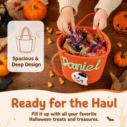 Feayuso Personalized Halloween Basket for Kids (photo 4)
