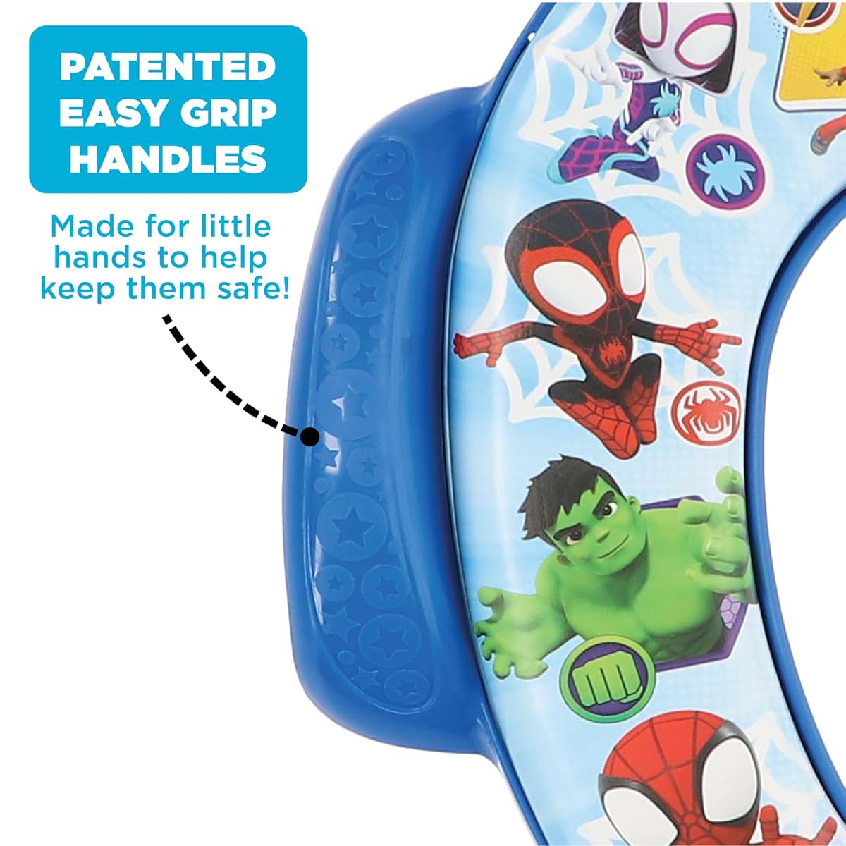 Spidey and His Amazing Friends Soft Potty Seat with Easy Grip Handles, Made in USA