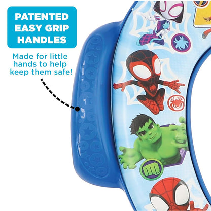 Spidey and His Amazing Friends Soft Potty Seat with Easy Grip Handles, Made in USA
