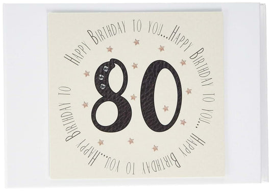 White Cotton Cards 80th Birthday Memories Photo Album