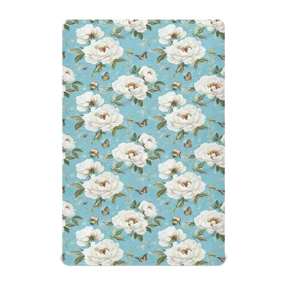 BabyOneStop Vintage Peony Turquoise Fitted Crib Sheet