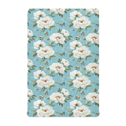 BabyOneStop Vintage Peony Turquoise Fitted Crib Sheet