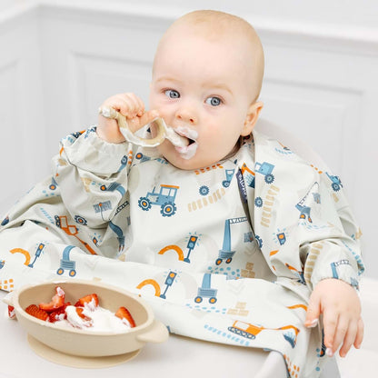 Bibado Attachable Long Sleeve Bib for Babies and Toddlers, Waterproof, Fits 6–36 Months