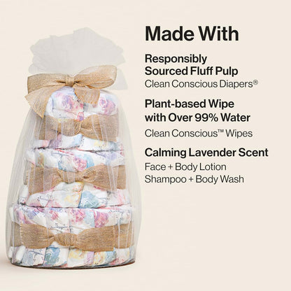 The Honest Company Diaper Cake, Plant-Based, Rose Blossom, 35 Count (photo 4)