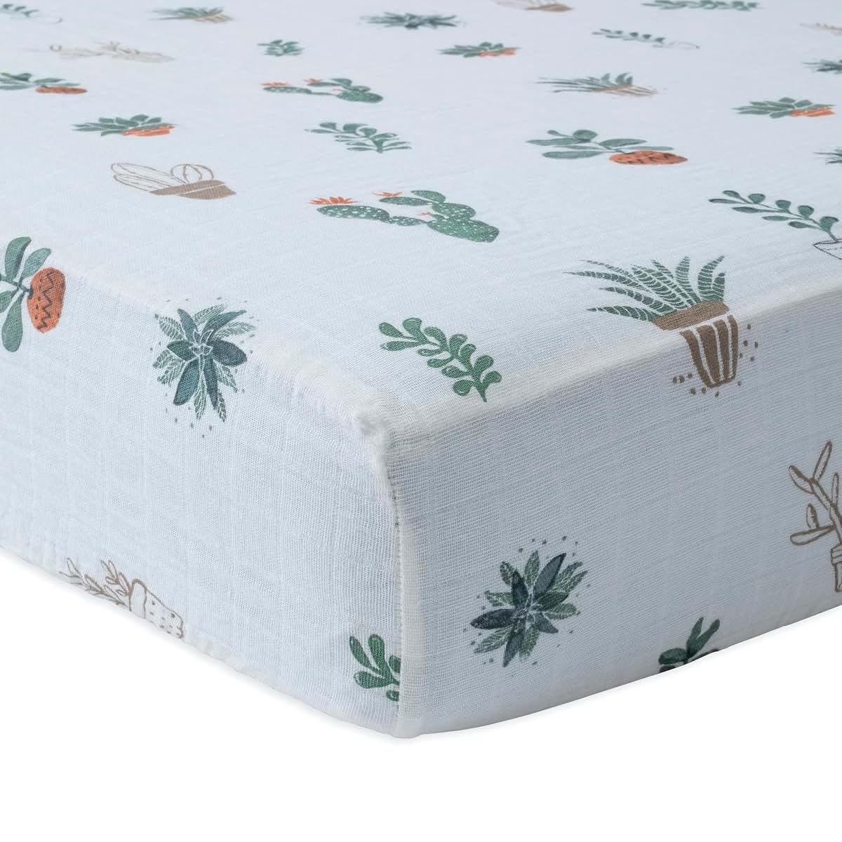 Little Unicorn Cotton Muslin Fitted Crib Sheet Prickle Pots