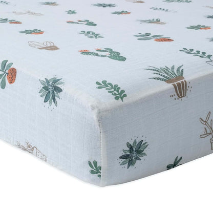 Little Unicorn Cotton Muslin Fitted Crib Sheet Prickle Pots