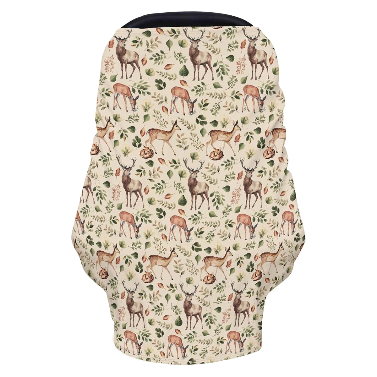 Cstdyfrv Vintage Deer Baby Car Seat Cover And Nursing Canopy