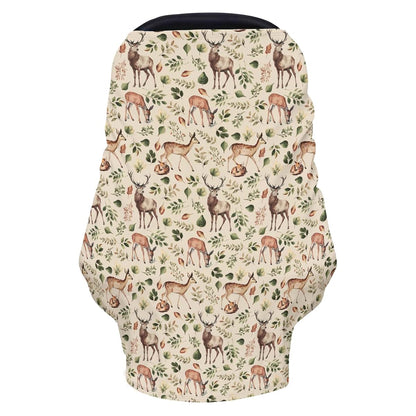 Cstdyfrv Vintage Deer Baby Car Seat Cover And Nursing Canopy