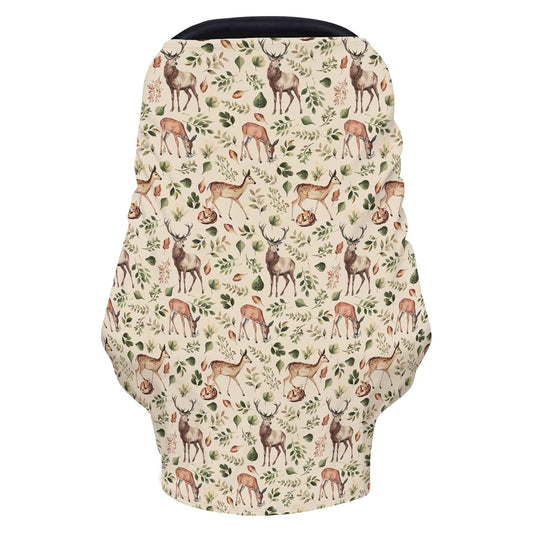 Cstdyfrv Vintage Deer Baby Car Seat Cover And Nursing Canopy