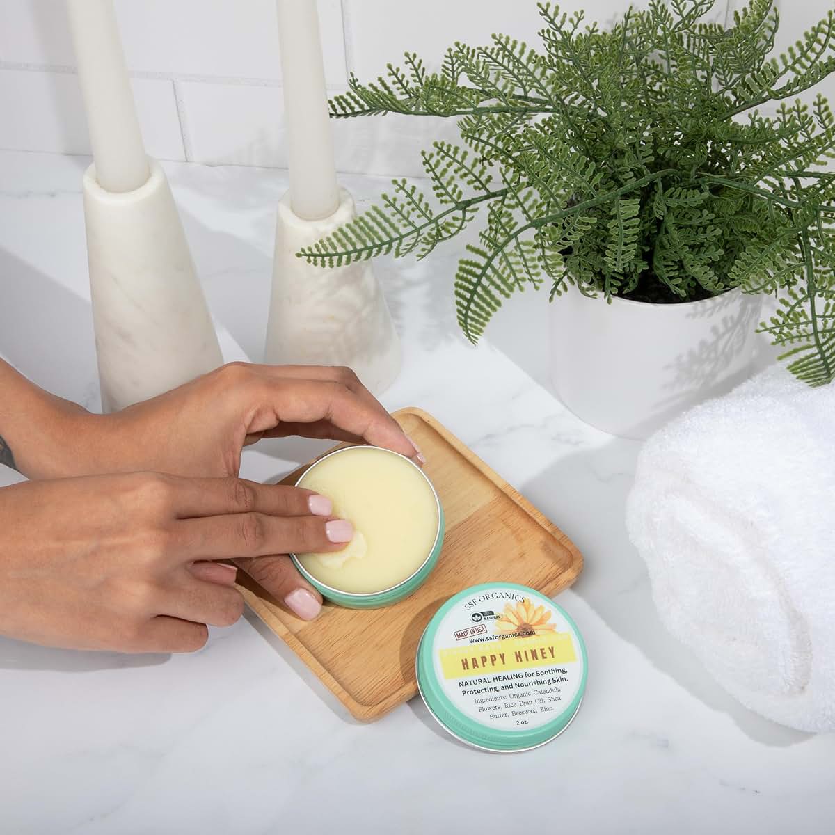 Serendipitous Summer Farms SSF Organics Baby Salve Happy Hiney | Diaper Rash | Calendula Baby Balm | 100% Organic (photo 4)