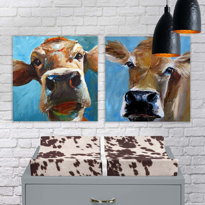Sweet Potatoes Western Cowboy Changing Pad Cover Super Soft Brown Cowhide (photo 2)