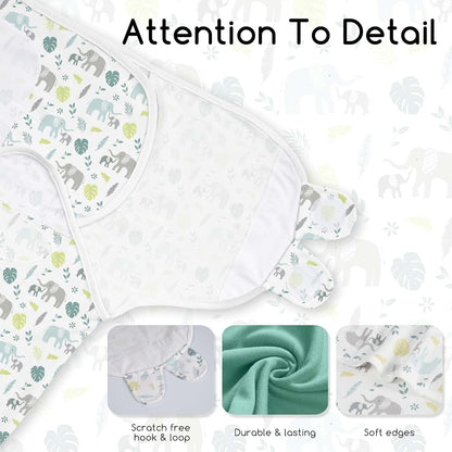 Civarua Kids Cotton Swaddle Sleep Sack for Newborns (2-Pack)