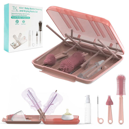 Trenwo Travel Bottle Cleaner Kit With Drying Rack
