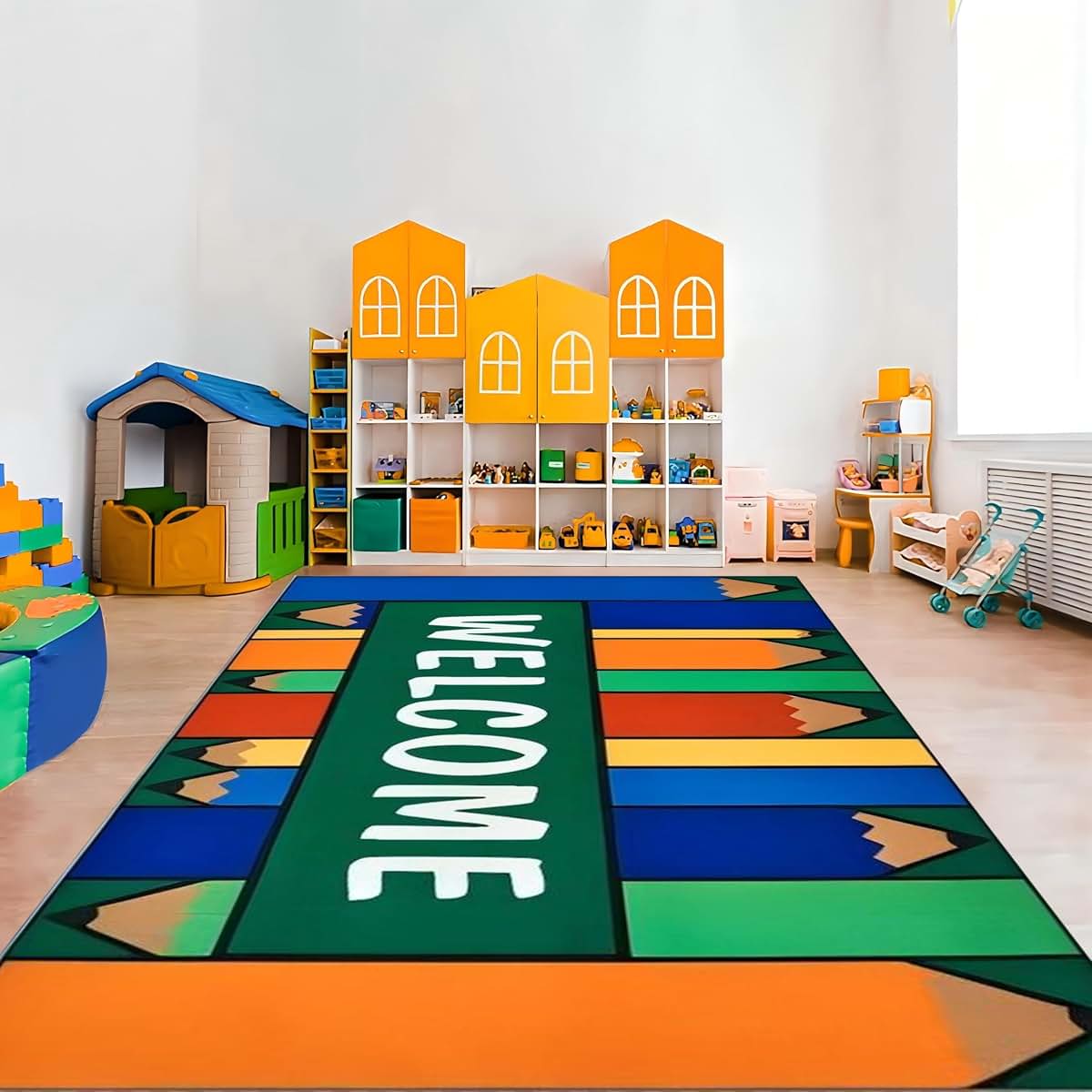 Hongxiu Kids Educational Rug, 5x7ft Alphabet Letter Print Carpet
