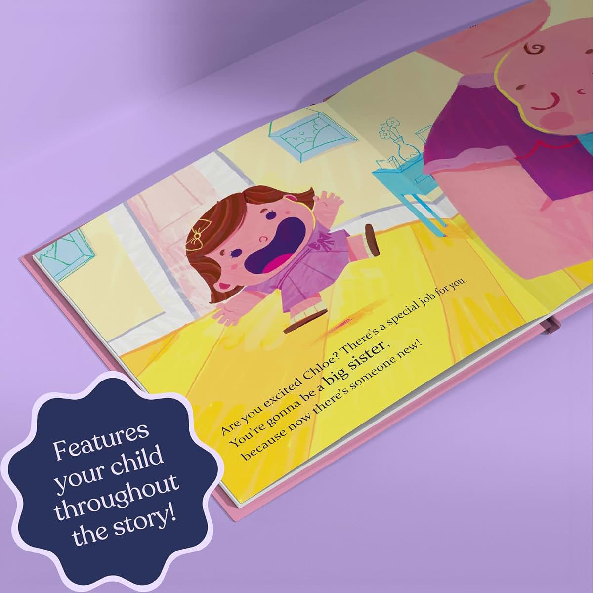 Luna Studios Best Big Sister Ever Personalized Children's Book in Pink (photo 4)