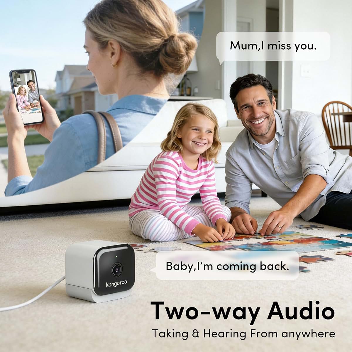 Kangaroo Mini Security Camera With AI Detection