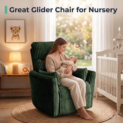 HearthHarmony Power Swivel Recliner Chair, Nursery Rocking Glider Chair (photo 4)