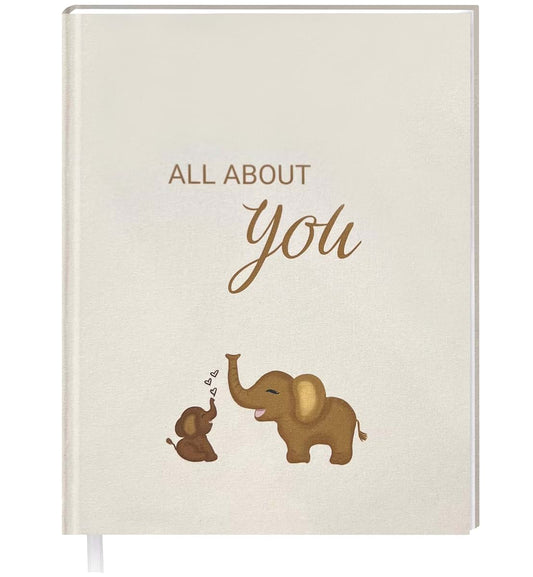 BabyOneStop Baby's First Year Memory Book, Linen Cover with Gold Stamping, 60 Pages, Gender Neutral Keepsake Album
