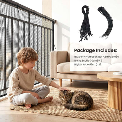 Lscuek Banister Guard Balcony Safety Net For Pets (photo 4)