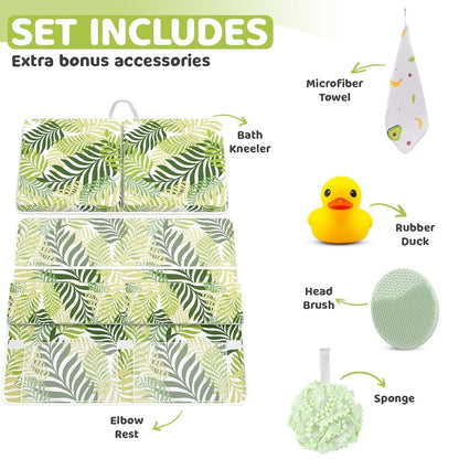 BabyOneStop Bath Kneeler & Elbow Rest Pad Set Memory Foam
