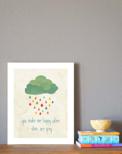 Children Inspire Design Kid's Wall Art "When Skies are Grey" 11x14 Print