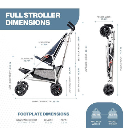 Coche XL Special Needs Stroller for Older Children, Lightweight Aluminum Frame, Pink