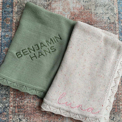 ZoikoM Personalized Embroidery Blanket for Kids,Personalized Baby Gift,Custom Name Blanket,Personalized Baby Blanket (photo 2)
